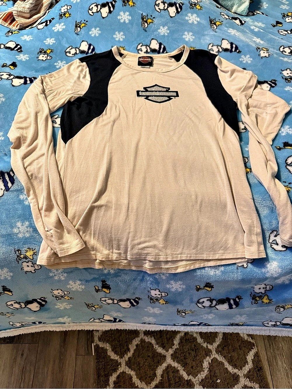 Harley-Davidson Color Block Long Sleeve Tee Size Large